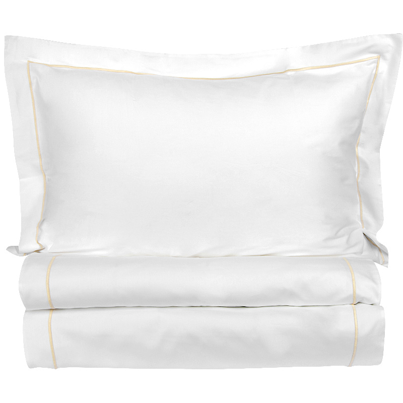 Комплект постельного белья евро Home Linens Bolonha, белый
