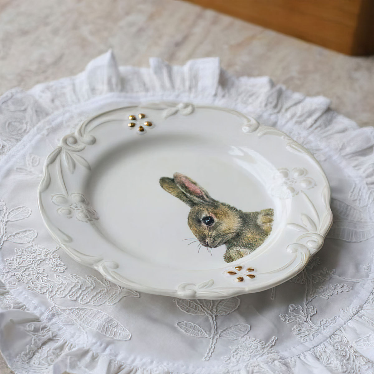 Тарелка десерная Myatashop Кролики Myatashop RC9529-21, цвет белый - фото 3