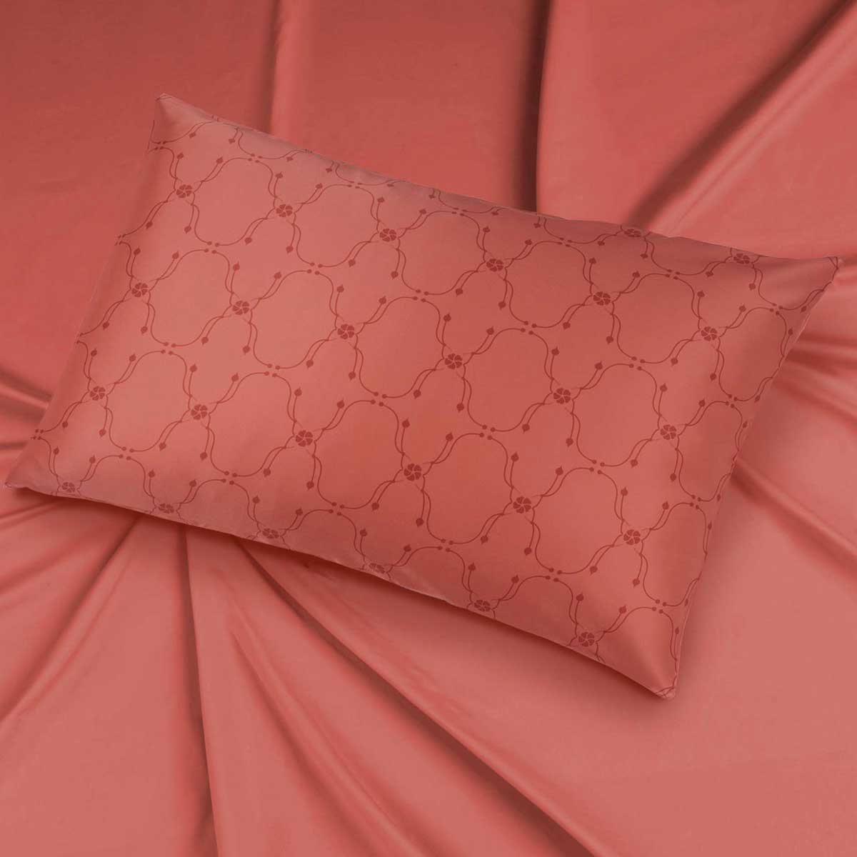 Наволочка Mollen Узор в розово-коралловом, 50x70см прядь для волос бант со стразой градиент розовый winx