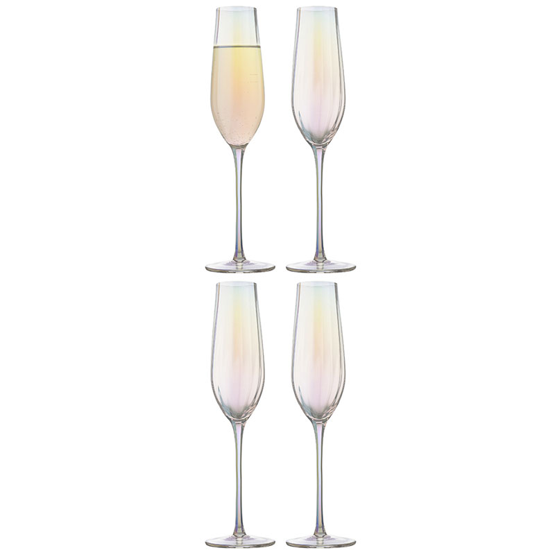 Набор бокалов для шампанского Liberty Jones Gemma Opal 225мл, 4шт набор бокалов для вина liberty jones gemma opal 360мл 4шт