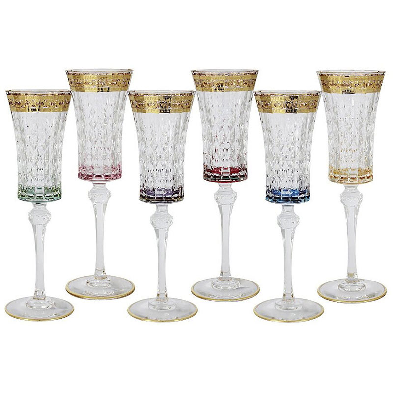 Набор бокалов для шампанского Same Цветная Флоренция, 6шт Same SM3173/678-AL