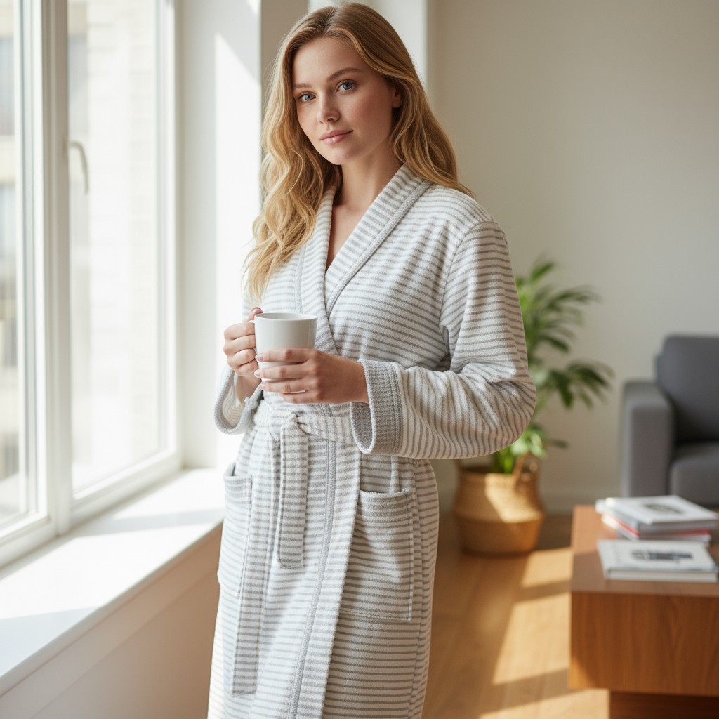 

Халат женский Cawo размер 44, светло-серый