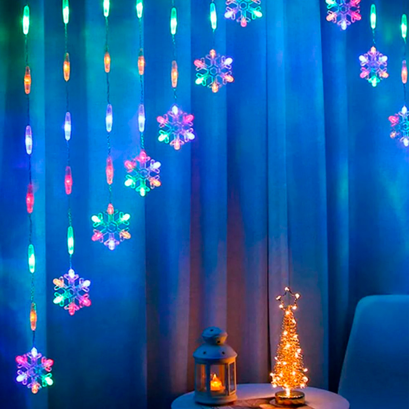 

Новогодняя электрогирлянда на 152 LED ламп (16 нитей) Magic Time 300x120см, белый теплый, 8 режимов