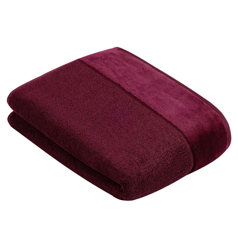 Полотенце Vossen Pure 67x140см, цвет бордовый полотенце vossen pure 50x100см бронза