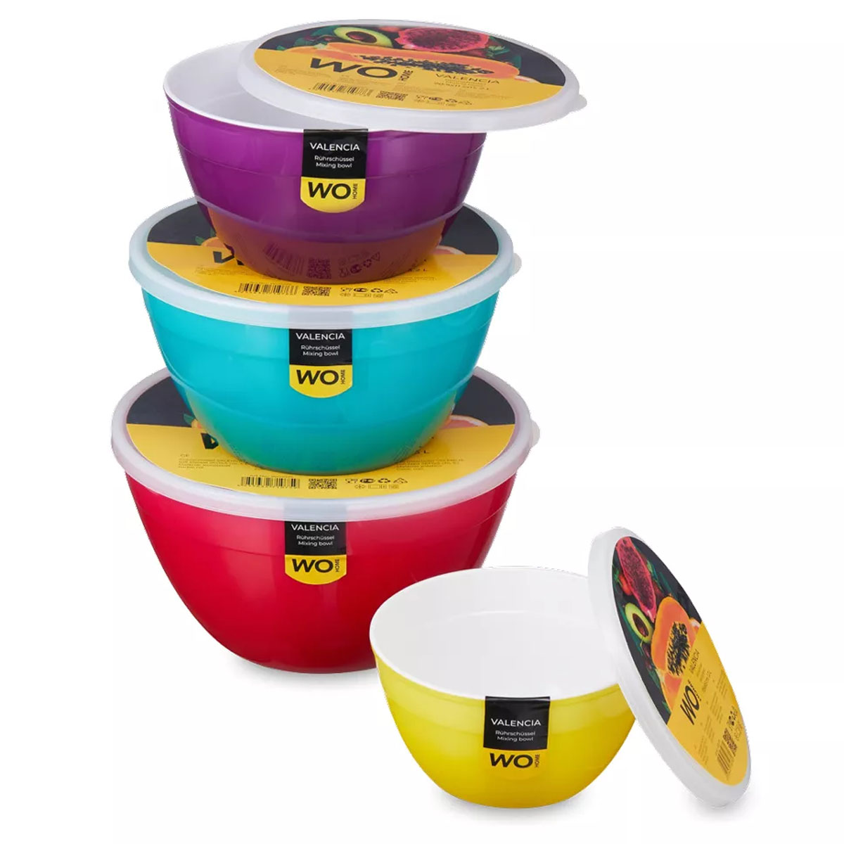Набор мисок для смешивания с крышками Wo Home Valencia