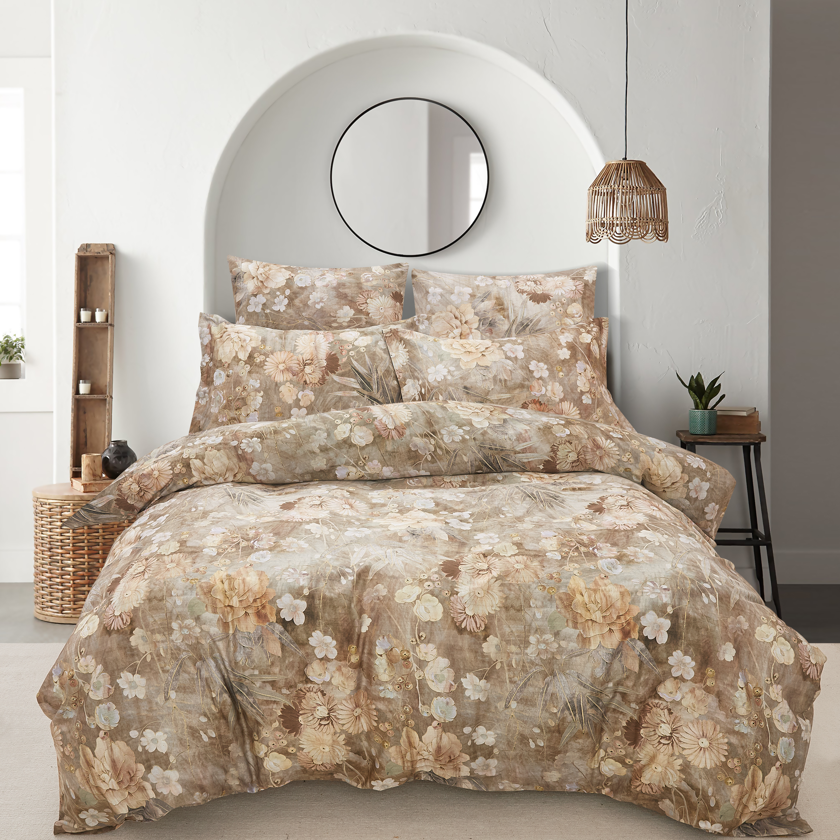 Комплект постельного белья евро Pappel Mysterious Flowers