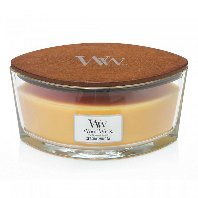 

Свеча эллипс Woodwick Прибрежная мимоза, Бежевый