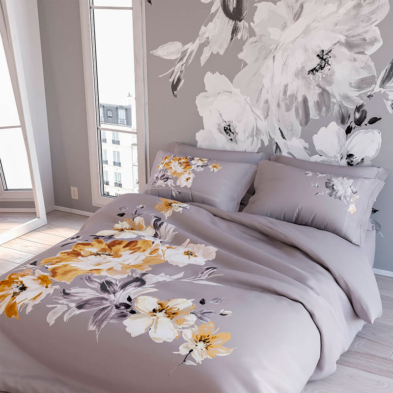 Комплект постельного белья 1,5-спальный Emanuela Galizzi Premium 2111 Emanuela Galizzi CM6132440RU-150/200-911, цвет серый