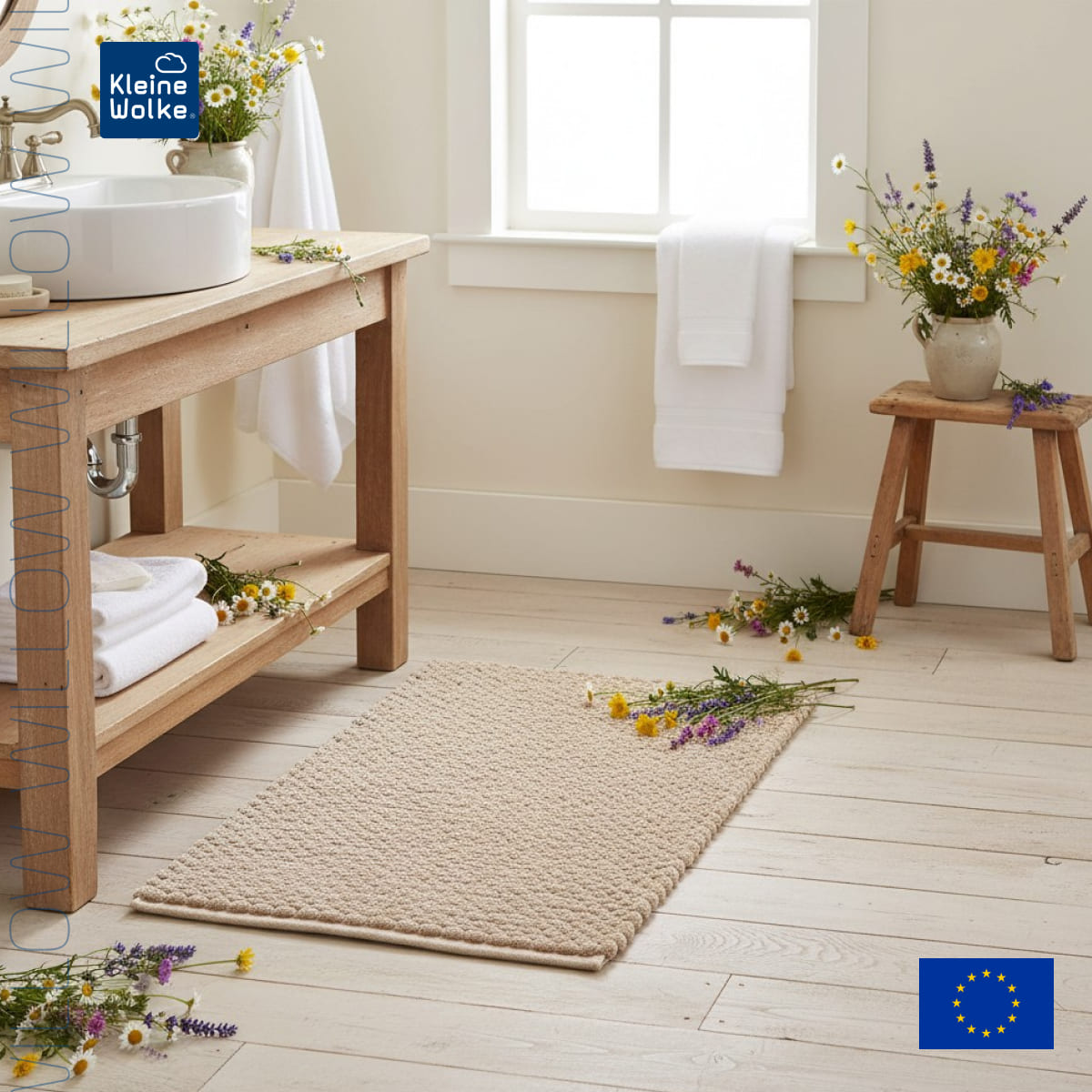 Коврик для ванной комнаты Kleine Wolke Willow 70x120см, серо-коричневый
