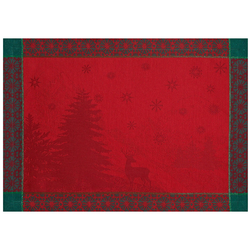 

Салфетка под посуду Le Jacquard Francais Sommets Enneiges 36x50см, цвет красный