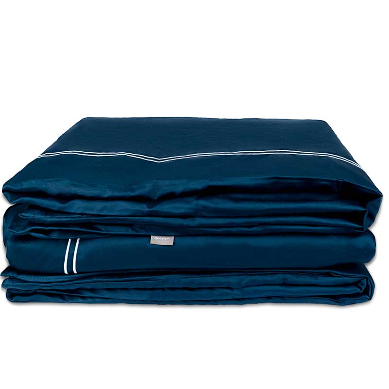 

Пододеяльник 2-спальный Gant Home Sateen Stitch, темно-синий