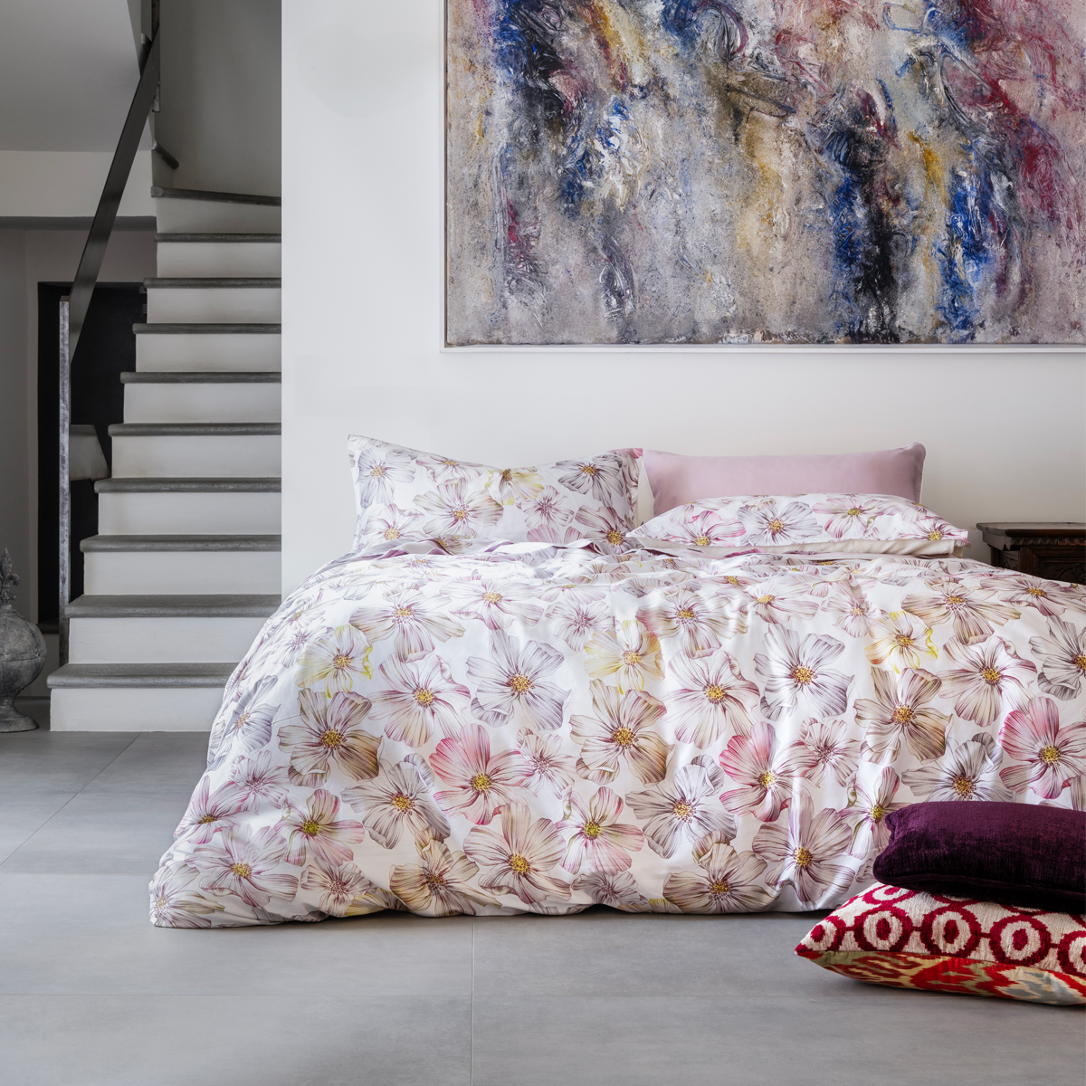 

Комплект постельного белья евро Emanuela Galizzi Miranda 2682, бежевый, белый