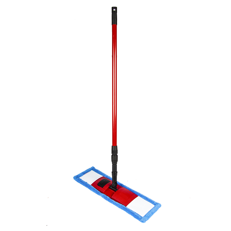 Швабра с насадкой из микрофибры и телескопической ручкой Hausmann, 130см, цвет красный швабра для уборки деликатных поверхностей hausmann с телескопической ручкой