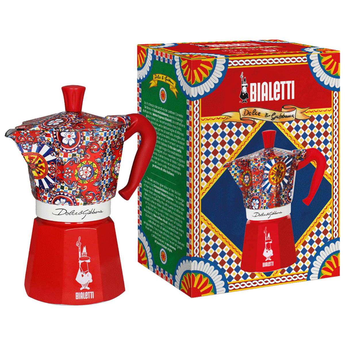 Гейзерная кофеварка Bialetti Dolce&Gabbana на 6 порций Bialetti 5221_6007, цвет красный - фото 3