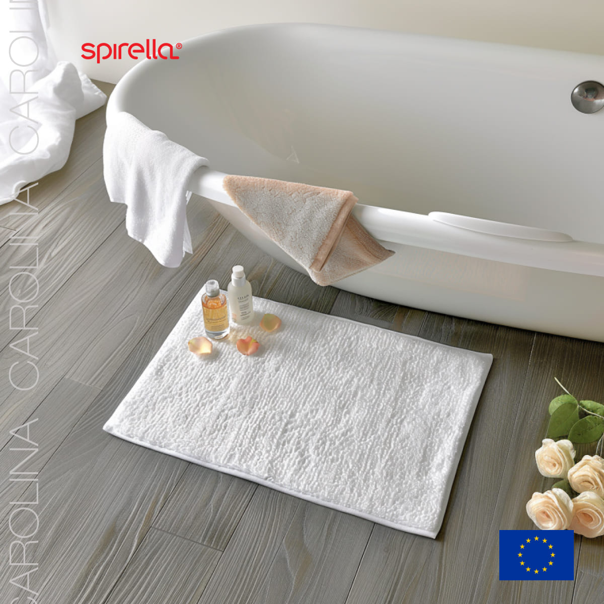 

Коврик для ванной 70x120см Spirella CAROLINA, белый