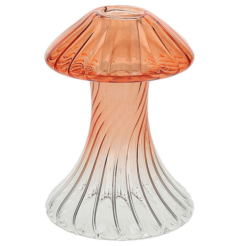 Подсвечник Andrea Fontebasso Glass Design Mushroom 13см, оранжевый