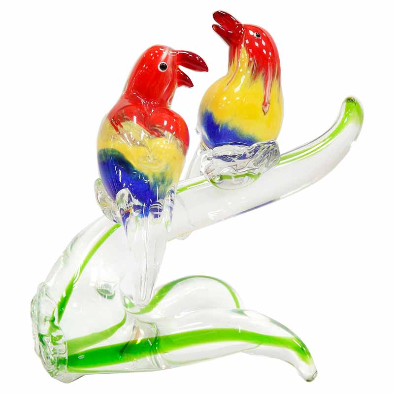 

Фигурка Art Glass Веселые неразлучники 26x23 см, Красный