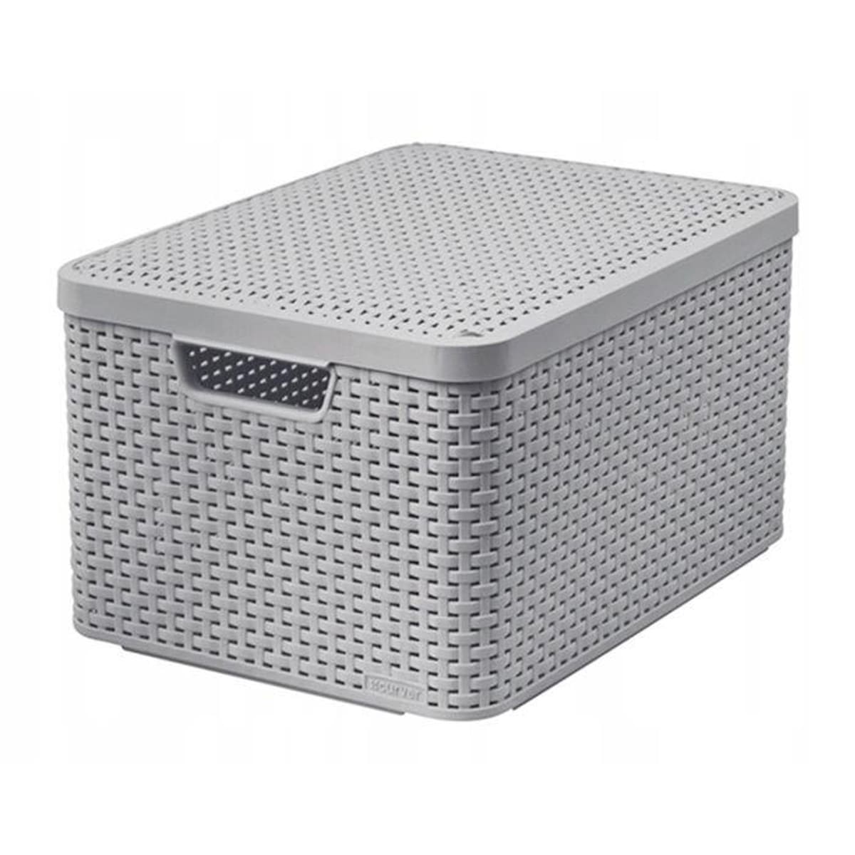 

Корзина с крышкой Curver Style L, цвет светло-серый