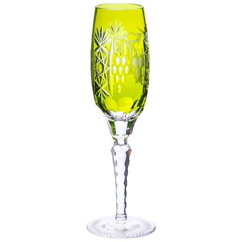 Фужер для шампанского Ajka Crystal Grape 180мл, светло-зеленый Ajka Crystal 1/reseda/64582/51380/4835