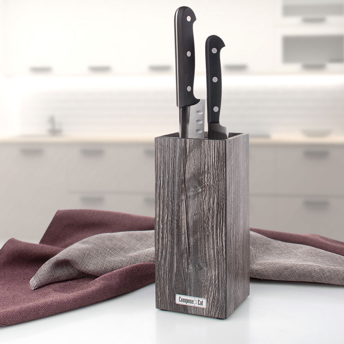 Подставка для кухонных ножей универсальная ComposeEat Everyday, дуб прованс овальная универсальная подставка для ножей lara