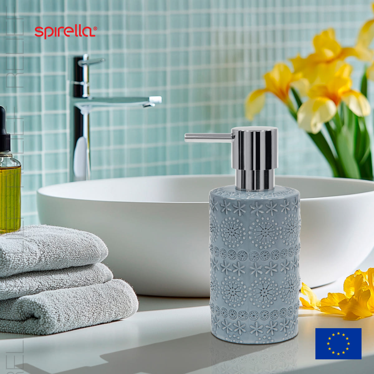 

Дозатор для жидкого мыла Spirella Relief, серый