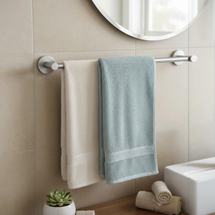 LUGANO Держатель для полотенец, 60.9 x 4.8 x 7 см, алюм.