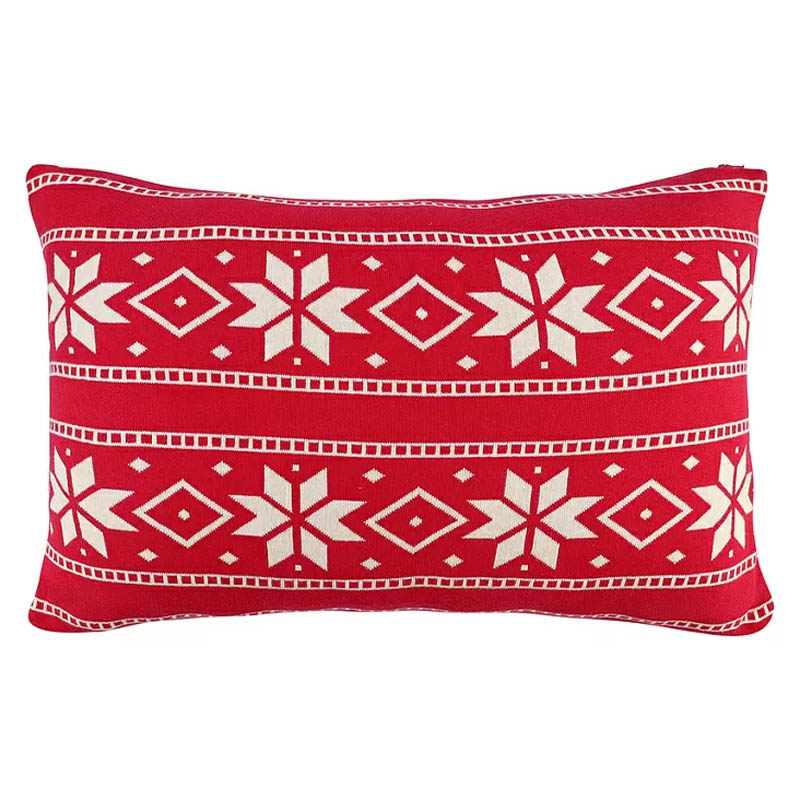 

Подушка вязаная с новогодним рисунком Tkano New Year Essential Frostwork