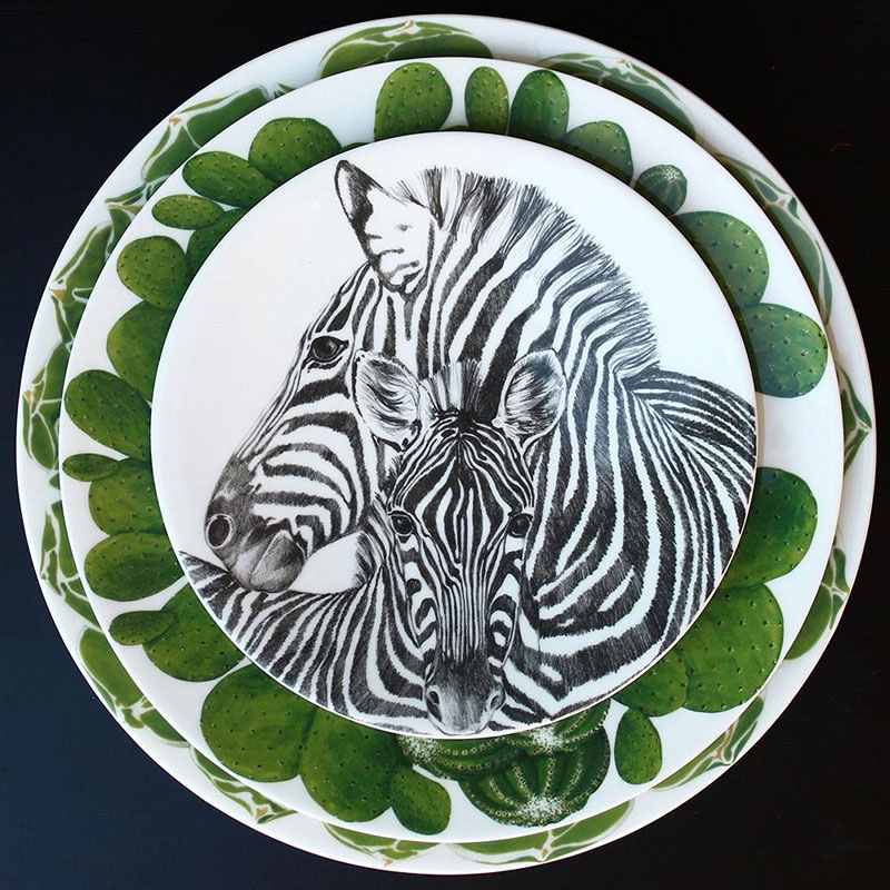 Тарелка десертная Taitu Wild Spirit. Zebra Taitu 12-1-1-D, цвет белый - фото 6