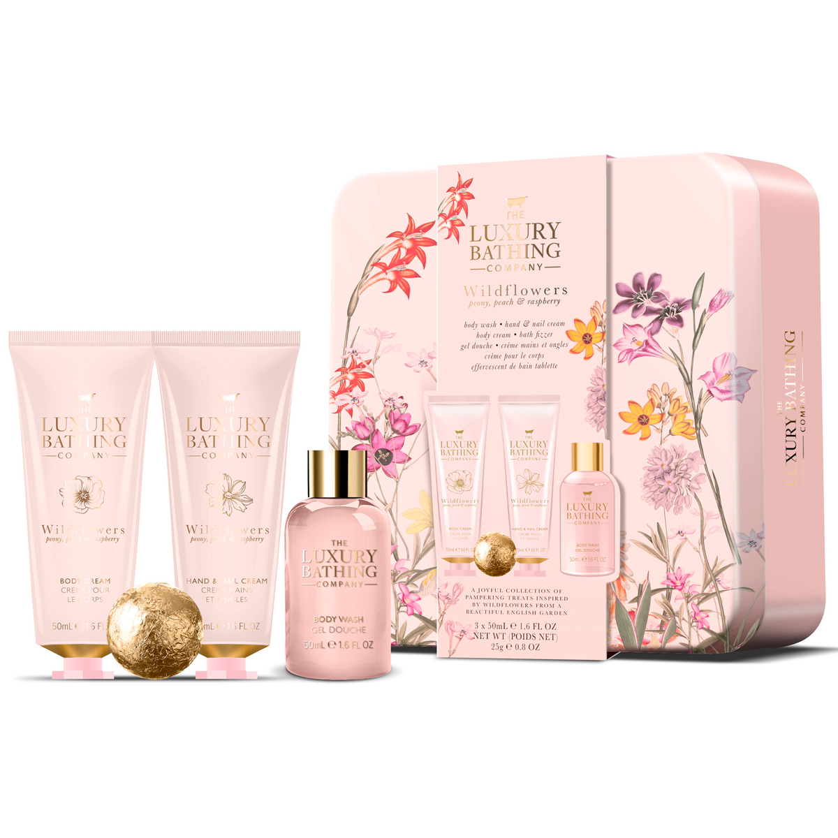 

Подарочный набор The Luxury Bathing Company Расслабление и отдых Пион, персик и малина