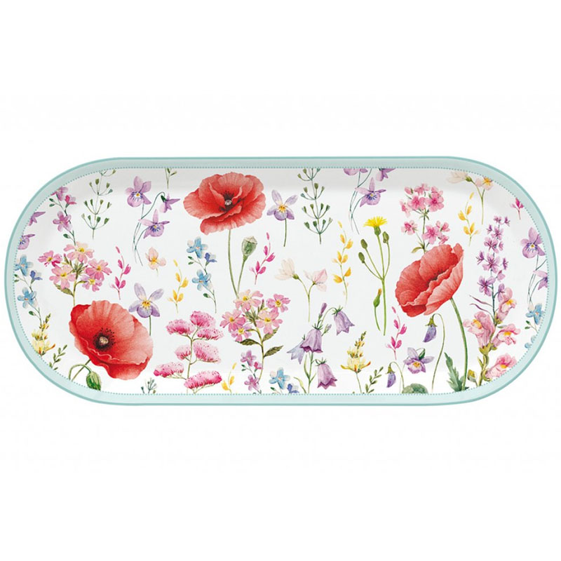 

Блюдо сервировочное Easy Life Les Coquelicots овальное, Белый;красный
