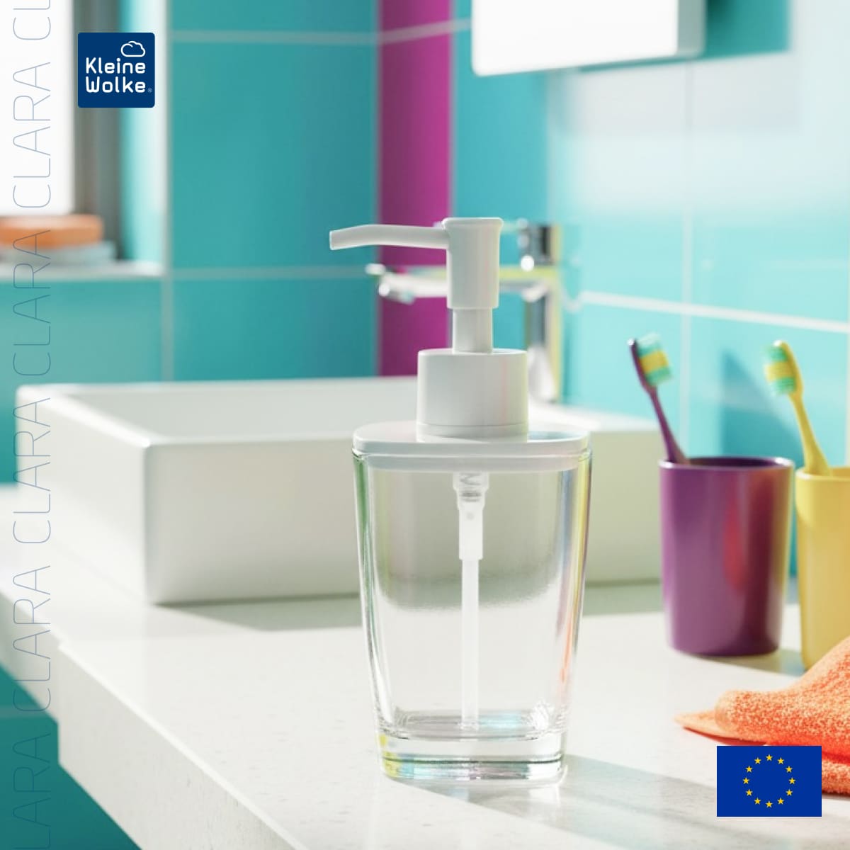 

Дозатор для жидкого мыла Kleine Wolke Clara, прозрачный