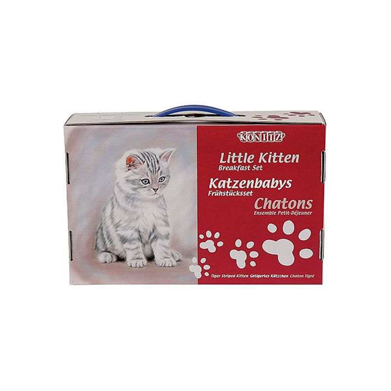 

Набор из 3х предметов в подарочной упаковке (кружка, тарелка, чаша) Konitz Tiger striped kitten, Белый