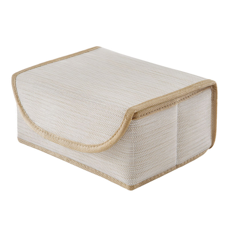 Коробка для хранения с крышкой Casy Home 23x17x10 см, цвет бежевый наружная распределительная коробка twt