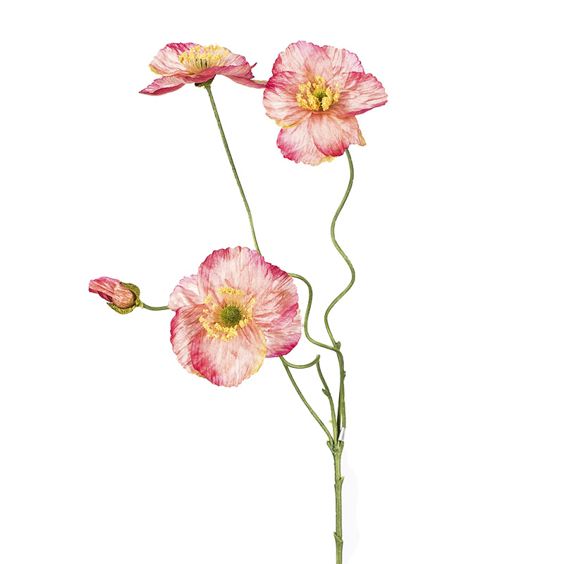 Искусственные цветы Silk-ka Мак 56см, розовый Silk-ka 132043 - фото 1