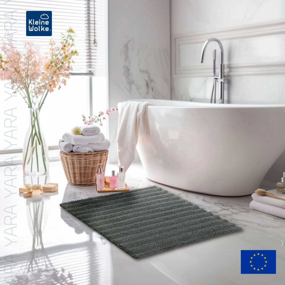 

Коврик для ванной комнаты Kleine Wolke Yara Slategrey 50x60см