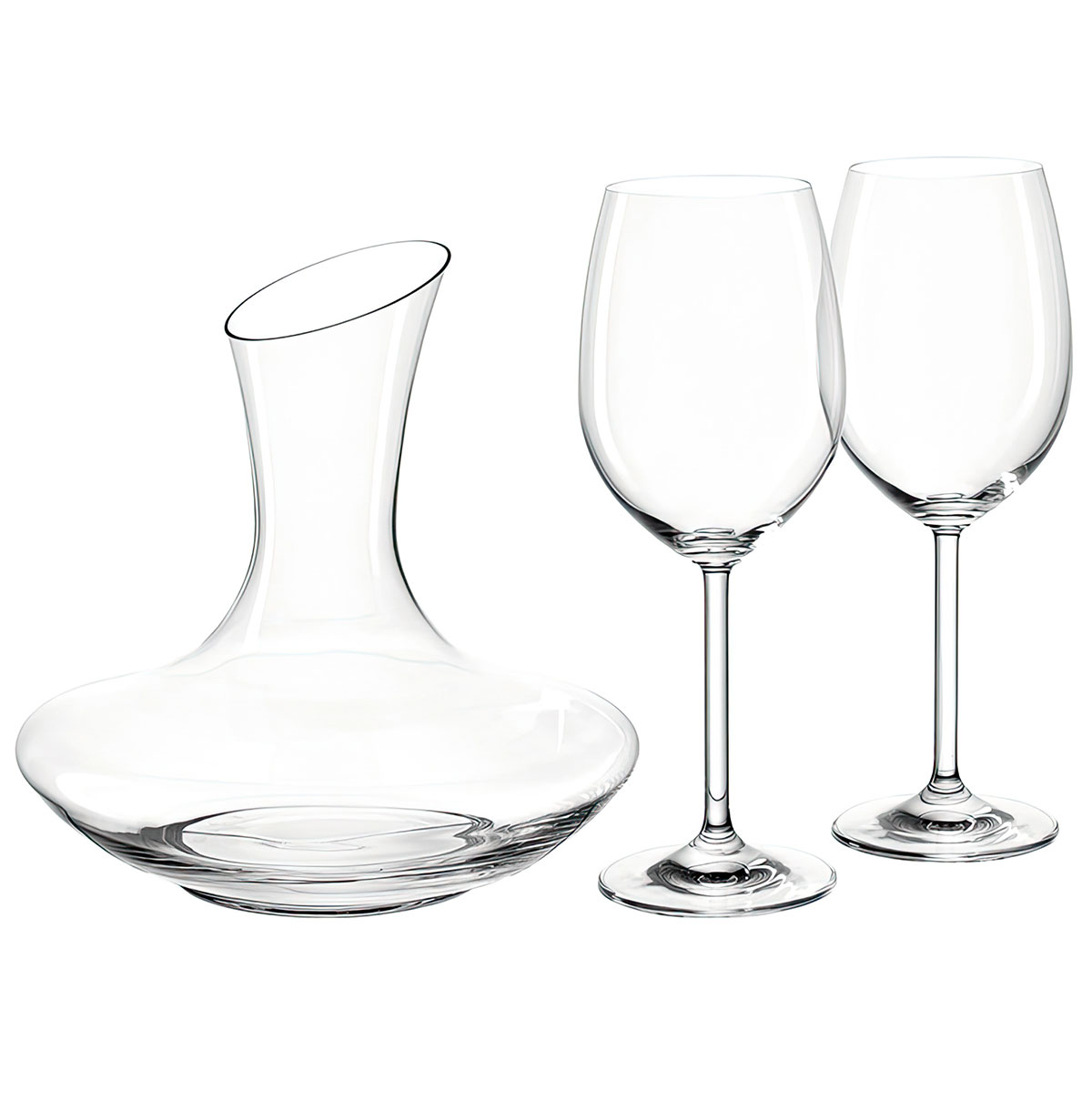 Декантер для красного вина с двумя бокалами Leonardo Trio Leonardo 020564, цвет прозрачный