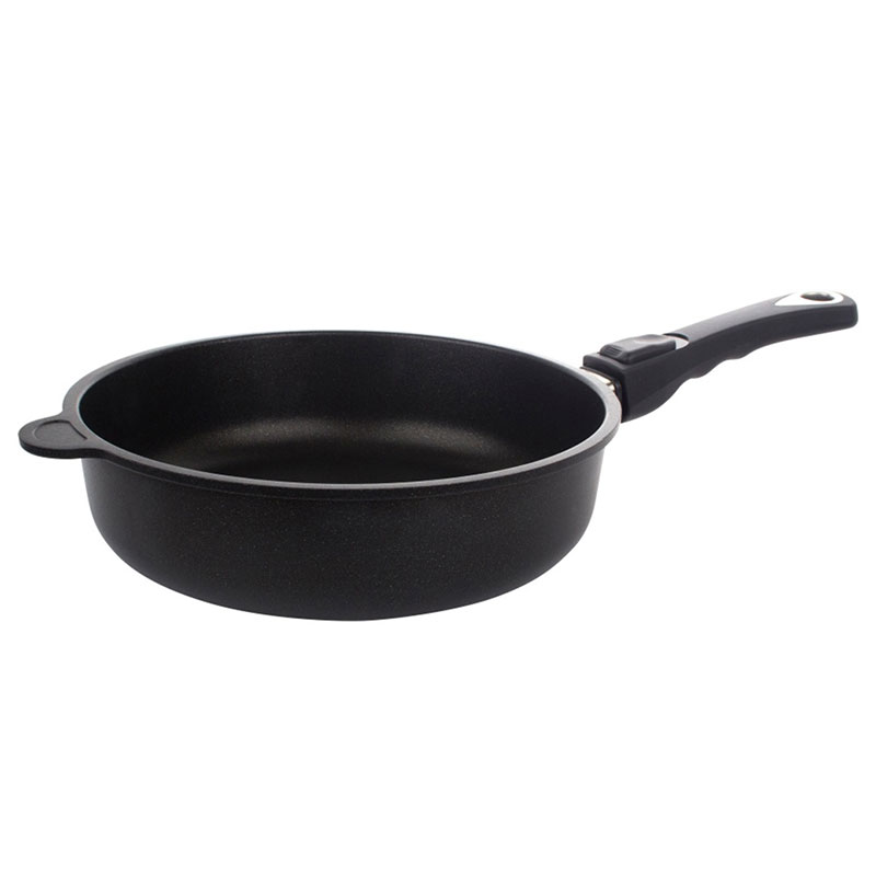 Сковорода индукционная глубокая AMT Frying Pans Titan 24см сковорода чугунная staub pans 24см
