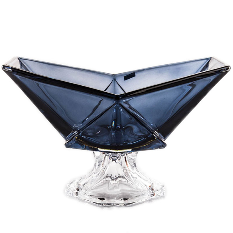 

Салатник на ножке 33,5см Crystalite Bohemia Оригами, серый, Серо-голубой