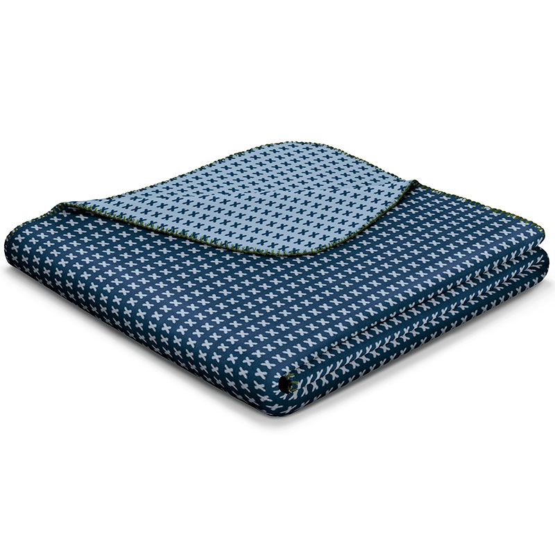 

Плед Biederlackborbo Top Cotton Tundra 220x240см, синий