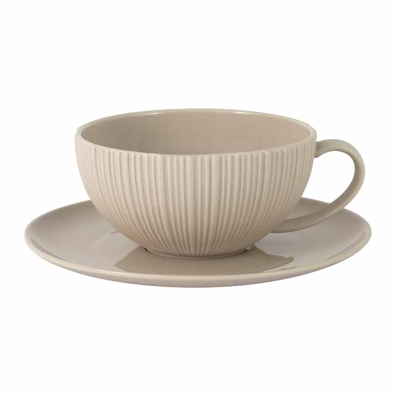 

Чашка с блюдцем Home & Style Cocoa&Caramel Карамель, Бежевый