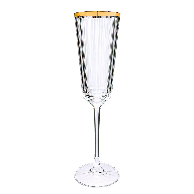 Набор бокалов для шампанского Cristal d`Arques Macassar gold 170мл, 6шт Cristal d`Arques L6588 GOLD, цвет прозрачный - фото 1