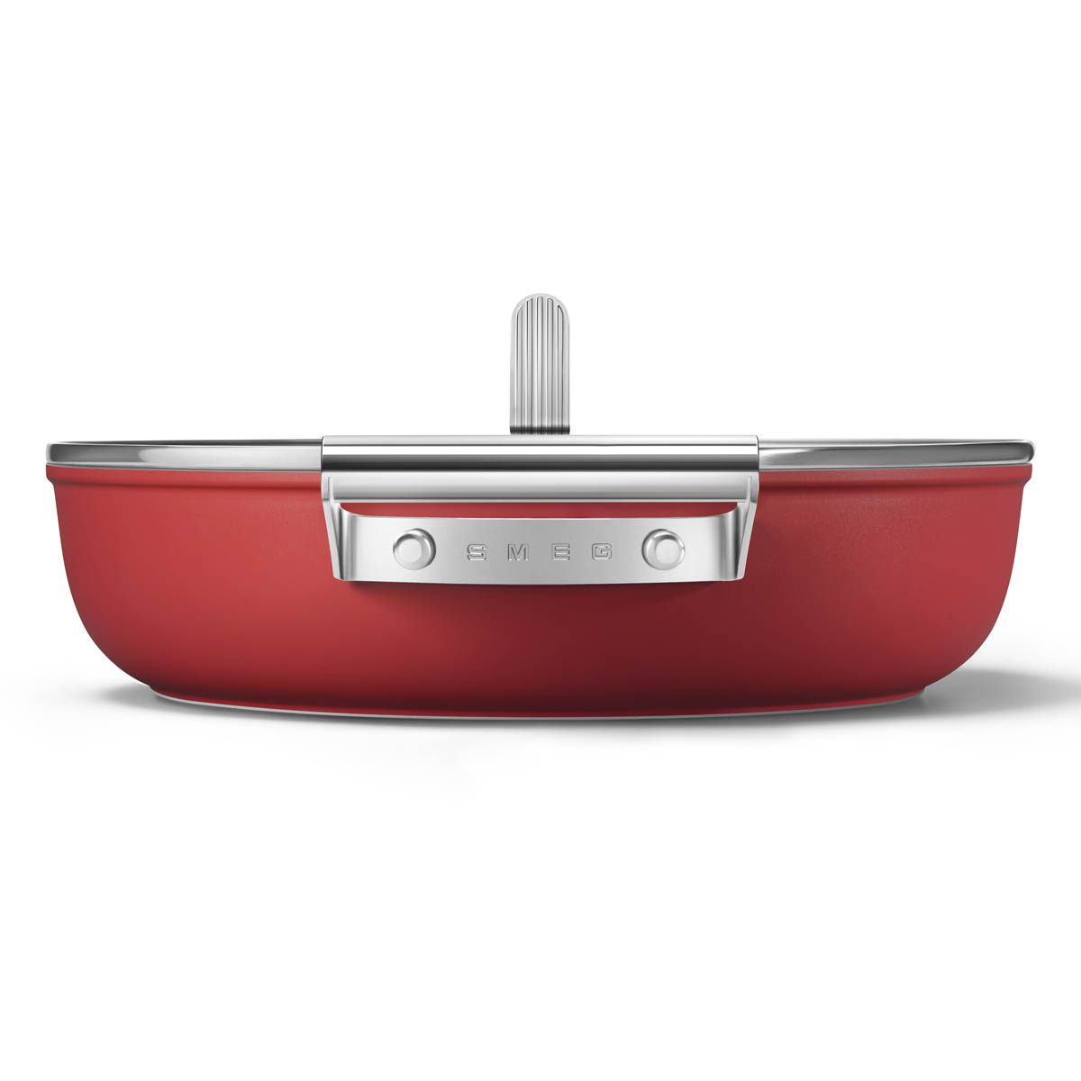 Сковорода глубокая с крышкой Smeg 50’s Style 28см, red Smeg CKFD2811RDM, цвет красный - фото 3