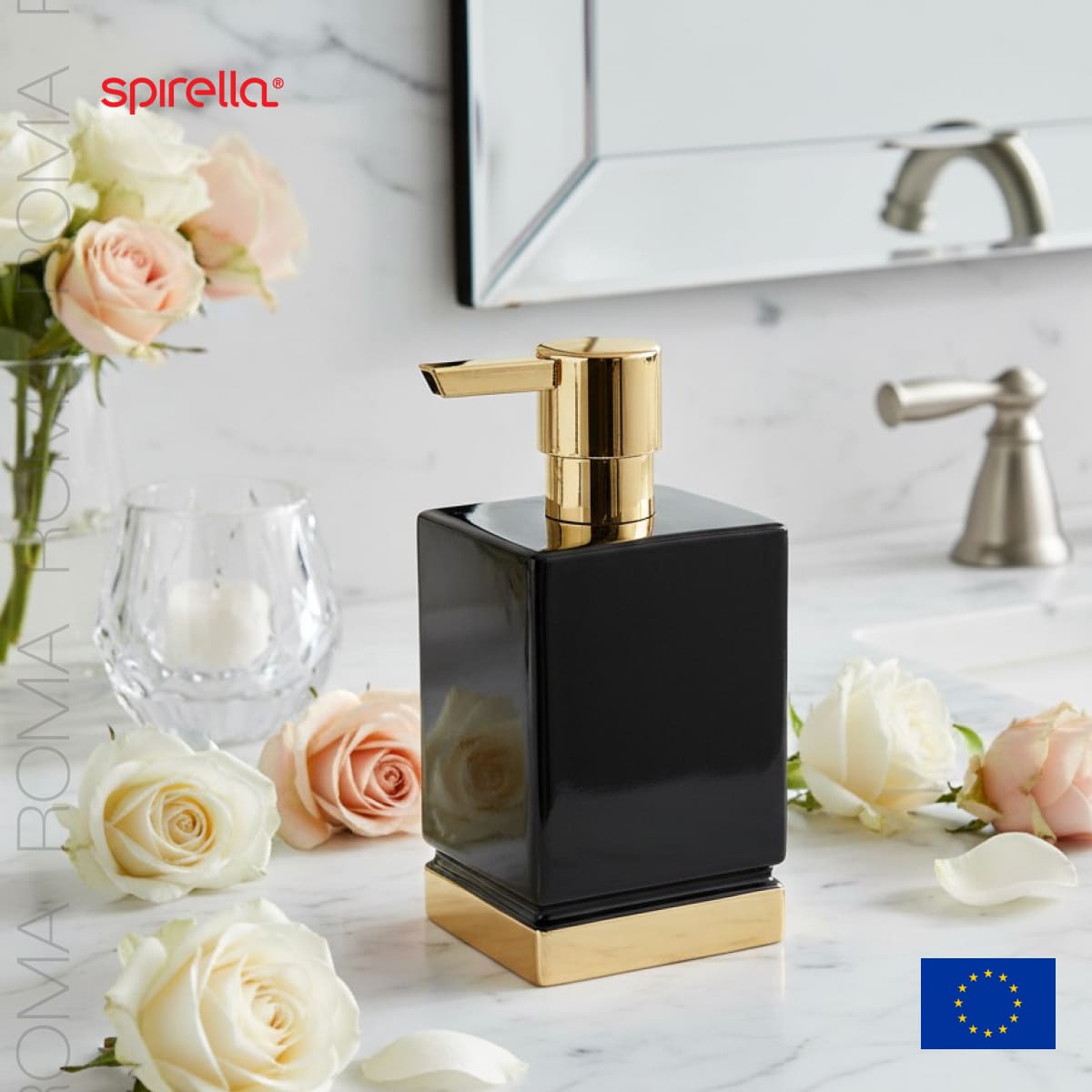Дозатор для жидкого мыла Spirella Roma черный 3060₽