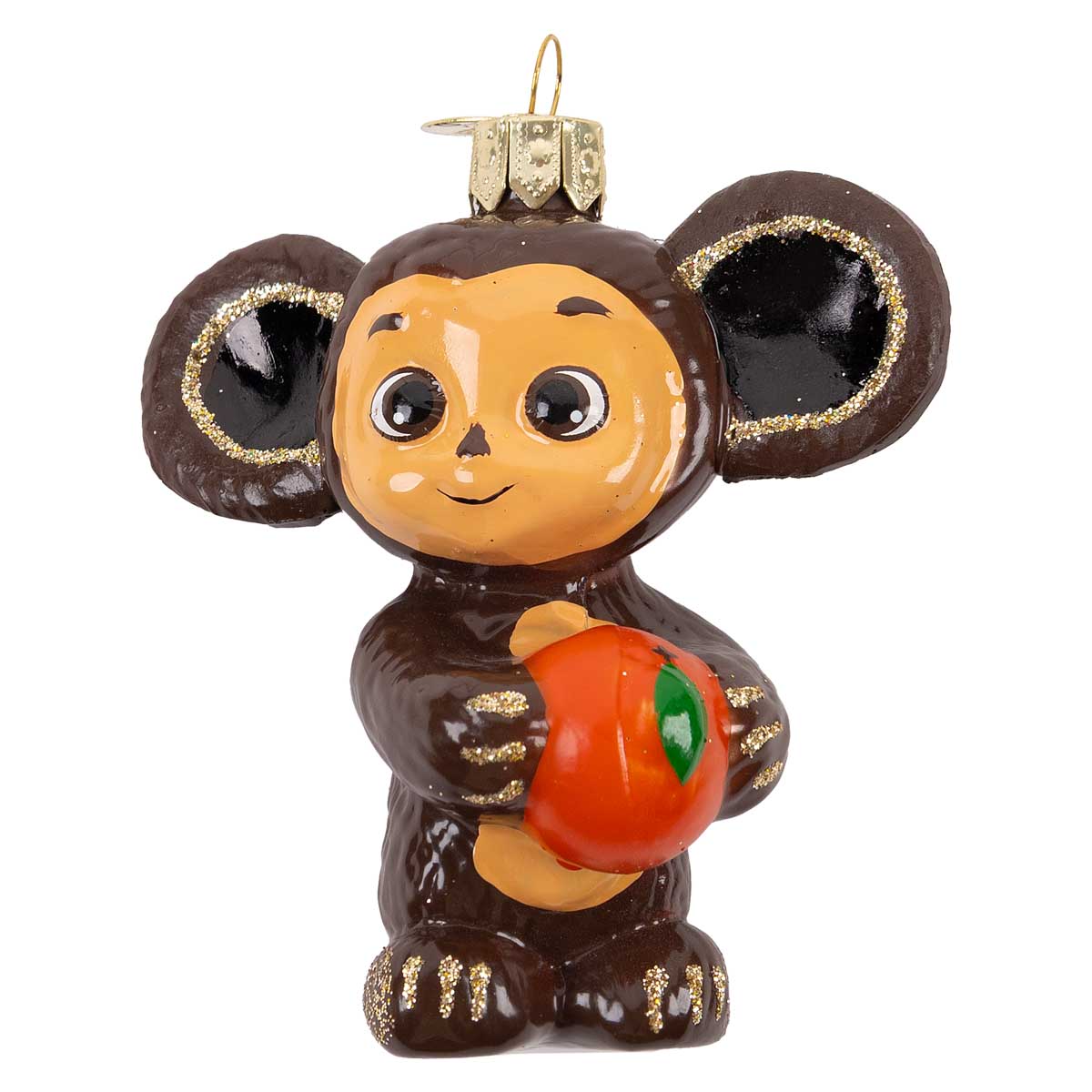 

Елочное украшение Коломеев Чебурашка с апельсином, в подарочной упаковке