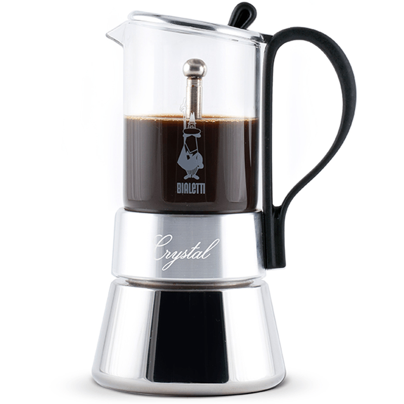 

Гейзерная кофеварка Bialetti Crystal на 4 чашки, Серебряный
