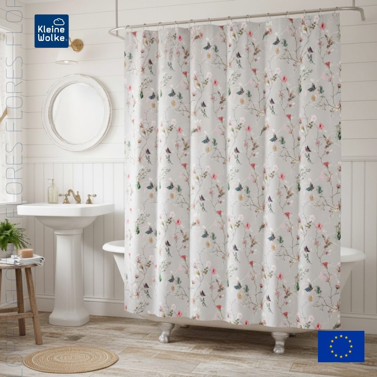 

Штора для ванной комнаты Kleine Wolke Flores Multicolor 180х200см