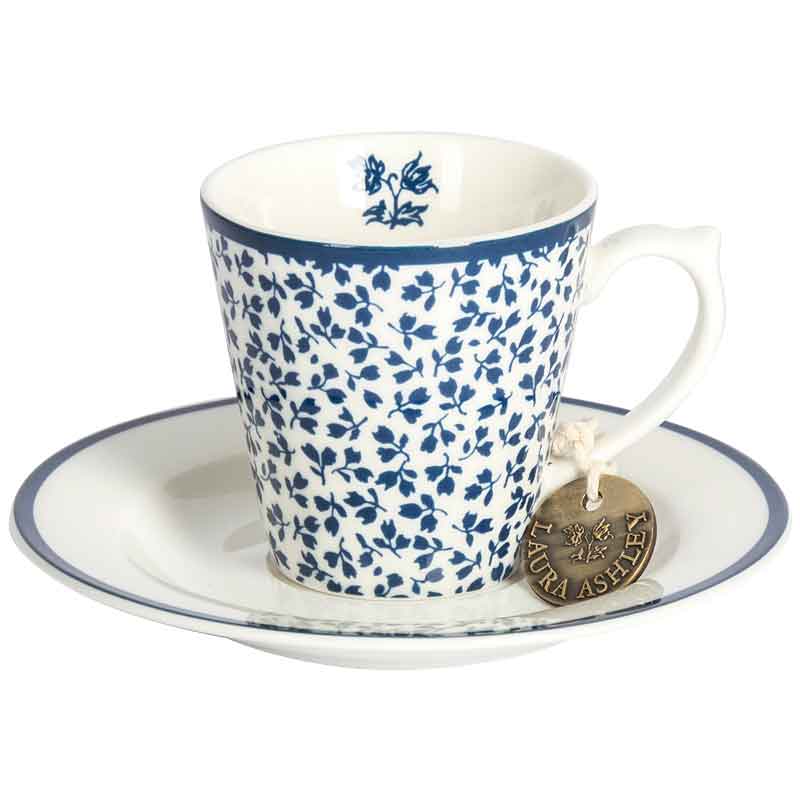 

Чашка с блюдцем Laura Ashley Blueprint 90мл Floris, Белый;синий
