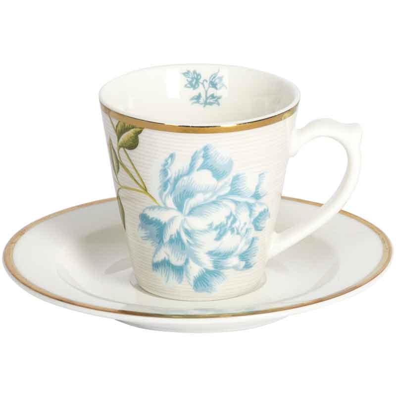 Чашка с блюдцем Laura Ashley Heritage 90мл Cobblestone Pinstripe салатник макси laura ashley elveden white 23 см