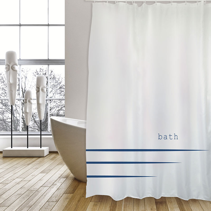 

Штора для ванной комнаты MSV PACCO 180x200см, белая, Белый