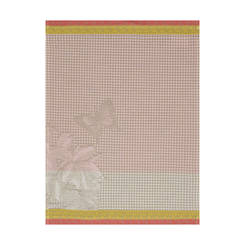 Полотенце кухонное Le Jacquard Francais Jardin Des Papillons 38x54см, цвет персиковый полотенце ножки розово персиковый р 50х70